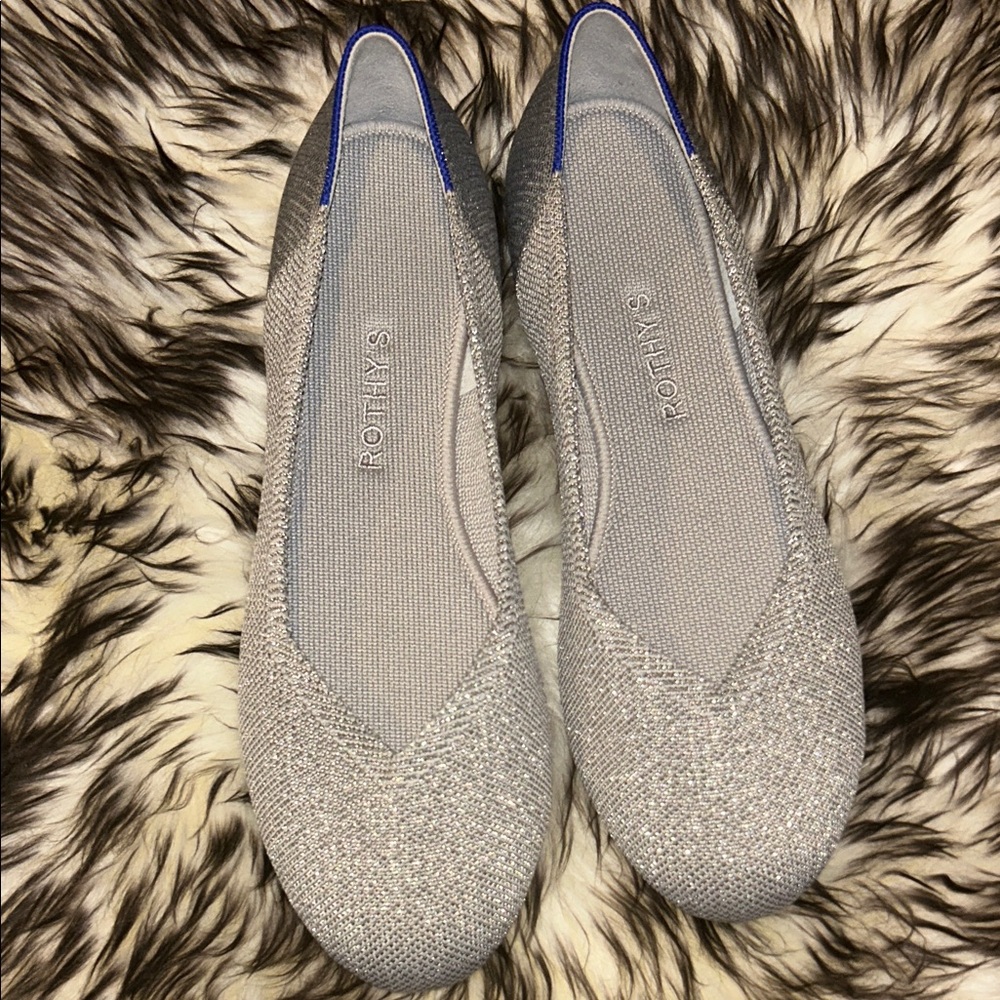 Rothy's Gray and Blue Women's Flats